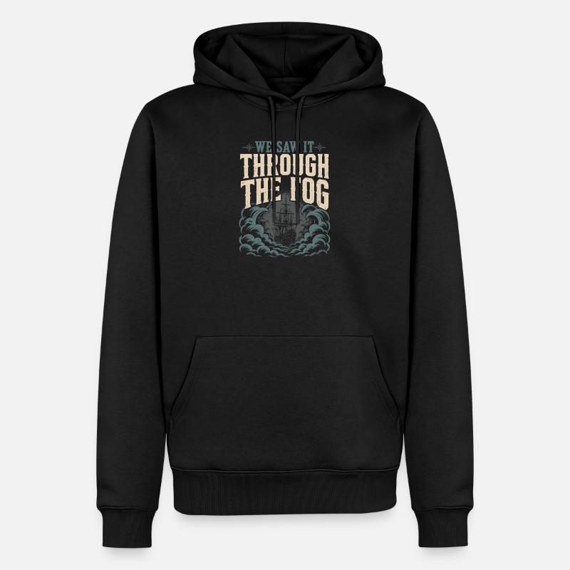 Geisterschiff Verfluchtes Schiff Maritimer Geist - Sweat à capuche Premium bio Homme - noir