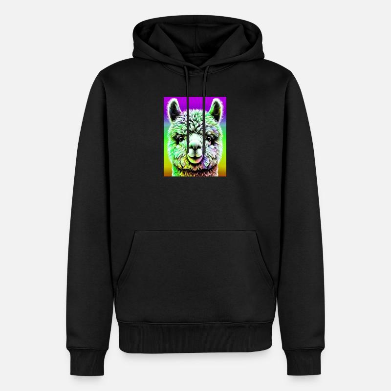 Alpaga - Sweat à capuche Premium bio Homme - noir