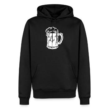 Beer Mug Symbol Booze - Men’s Premium Organic Hoodie - black - Front - Nico (187cm)