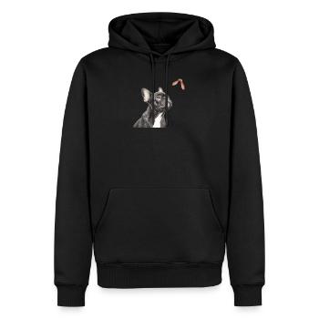 Cadeau du motif nature du bouledogue français - Sweat à capuche Premium bio Homme - noir - Devant - Nico (187cm)