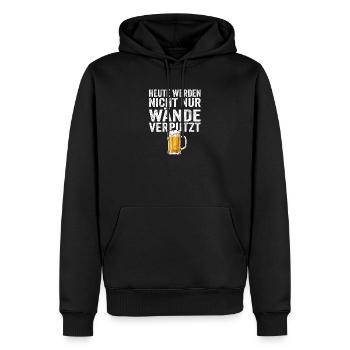 Lustiger Bier Spruch Maurer - Männer Premium Bio Hoodie - Schwarz - Vorne - Nico (187cm)