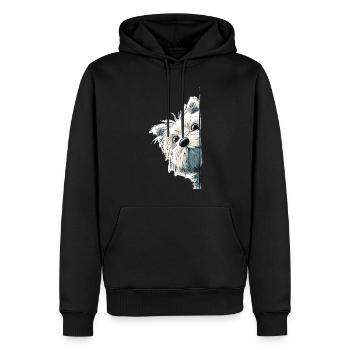 Westie Terrier Spieur Mignon Amoureux des Chiens Produits dérivés - Sweat à capuche Premium bio Homme - noir - Devant - Nico (187cm)