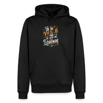 Idée Cadeau Anniversaire Drôle Original Humoristiq - Sweat à capuche Premium bio Homme - noir - Devant - Nico (187cm)