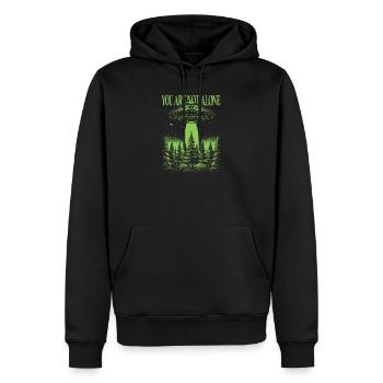 Hiking - You Are Not Alone - Alien - Men’s Premium Organic Hoodie - black - Front - Nico (187cm)