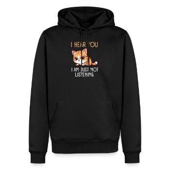 Cadeau drôle de maman chat pour la folle des chats - Sweat à capuche Premium bio Homme - noir - Devant - Nico (187cm)