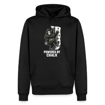 Bloc de gorille – Propulsé par la Déclaration à la craie - Sweat à capuche Premium bio Homme - noir - Devant - Nico (187cm)