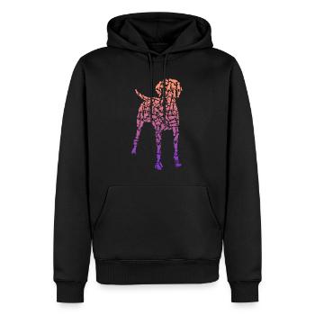 Braque de Weimar Chiens Chien Maman Dames Enfants Vizslas - Sweat à capuche Premium bio Homme - noir - Devant - Nico (187cm)
