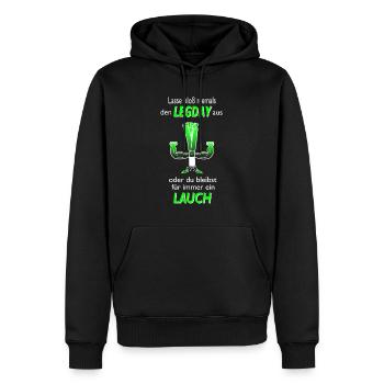 Muskel Lauch Pumpen Training Fitness Gym - Männer Premium Bio Hoodie - Schwarz - Vorne - Nico (187cm)