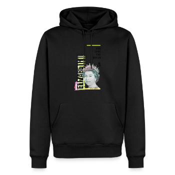 RIP Königin Elizabeth II., God Save the Queen, - Männer Premium Bio Hoodie - Schwarz - Vorne - Nico (187cm)