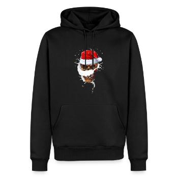 Skull Weihnachten Schädel Milch - Männer Premium Bio Hoodie - Schwarz - Vorne - Nico (187cm)
