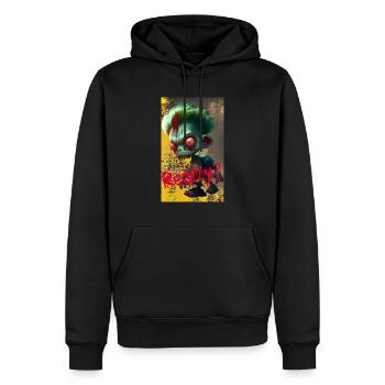Cute Cartoon Zombies Yellow Line 6 - Männer Premium Bio Hoodie - Schwarz - Vorne - Nico (187cm)