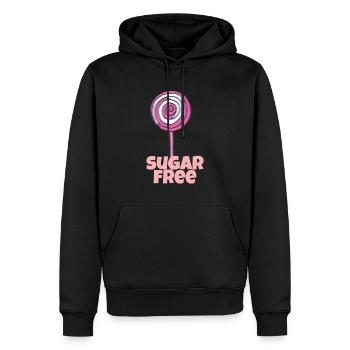 Sucette sans sucre - Sweat à capuche Premium bio Homme - noir - Devant - Nico (187cm)