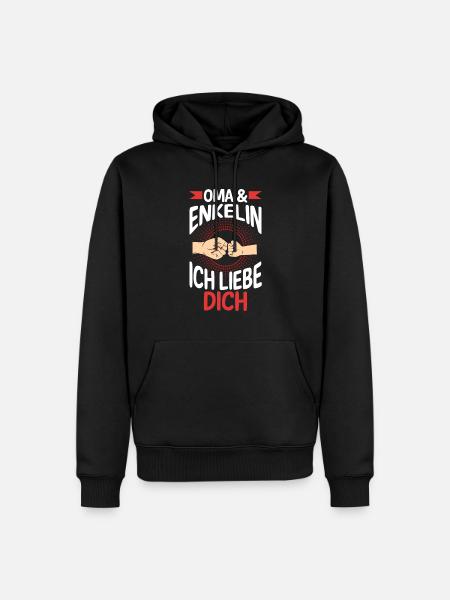 Oma Großmutter und Enkelin - Männer Premium Bio Hoodie - Schwarz