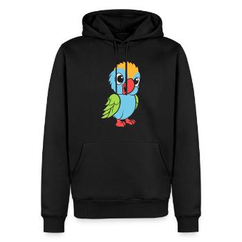 Humor little parrot - Men’s Premium Organic Hoodie - black - Front - Nico (187cm)