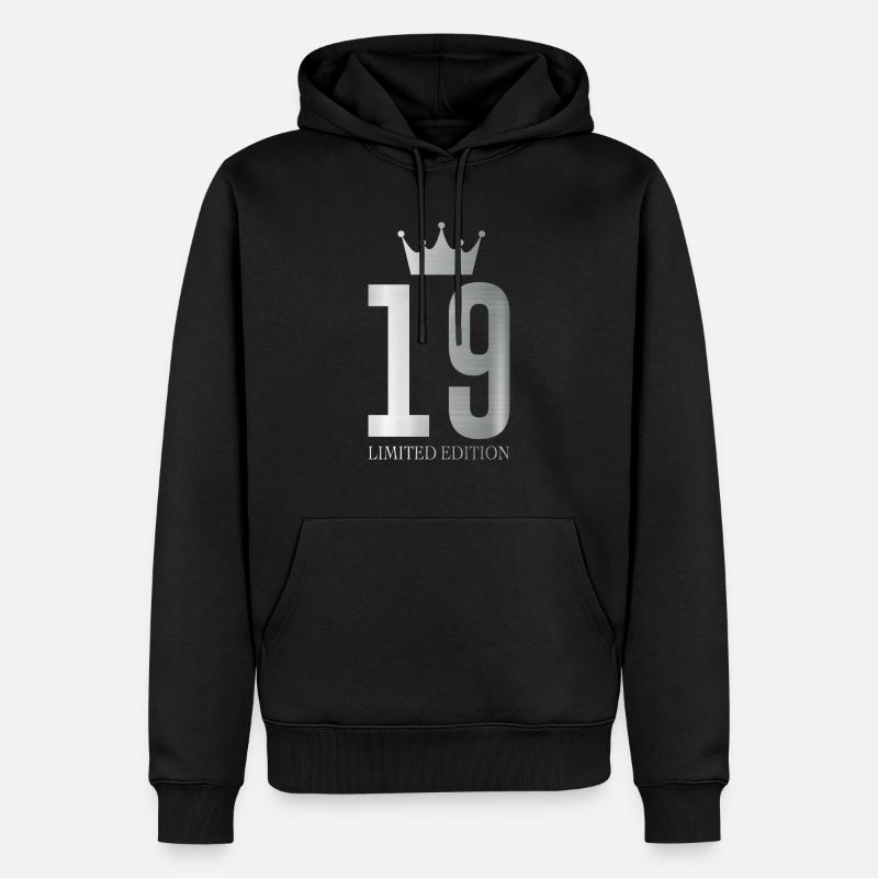 19e anniversaire Édition limitée - Sweat à capuche Premium bio Homme - noir