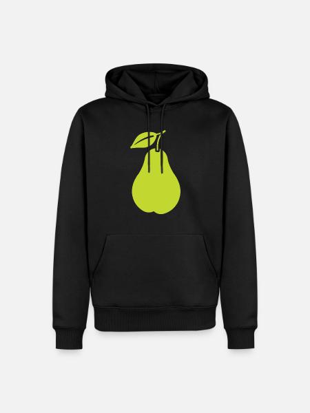 Pear - Men’s Premium Organic Hoodie - black