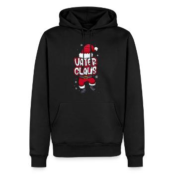 Vater Claus Weihnachtsmann Kostüm Familien - Männer Premium Bio Hoodie - Schwarz - Vorne - Nico (187cm)