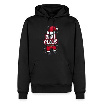 Dart Claus Weihnachtsmann Kostüm Familien - Männer Premium Bio Hoodie - Schwarz - Vorne - Nico (187cm)