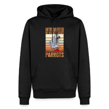 Graupapagei African Grey Parrot Papagei - Männer Premium Bio Hoodie - Schwarz - Vorne - Nico (187cm)