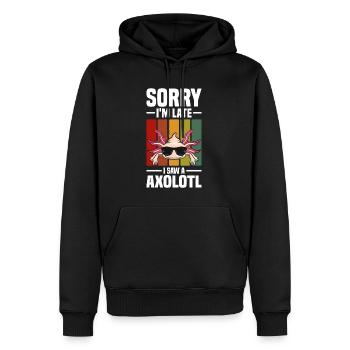 Axolotl Haustier | Tiere Schwanzlurch Geschenkidee - Männer Premium Bio Hoodie - Schwarz - Vorne - Nico (187cm)