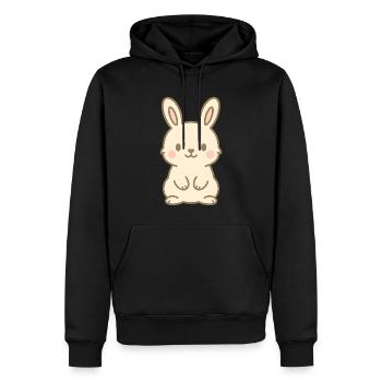 Süßer Baby Hase - Männer Premium Bio Hoodie - Schwarz - Vorne - Nico (187cm)