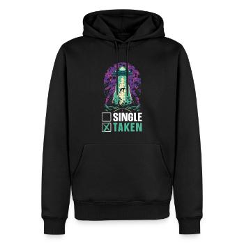 Alien Lover Außerirdisches Wesen Ufo - Männer Premium Bio Hoodie - Schwarz - Vorne - Nico (187cm)