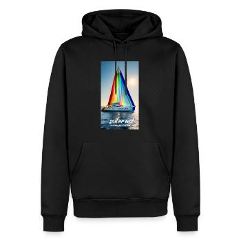 Sail Or Not - Men’s Premium Organic Hoodie - black - Front - Nico (187cm)
