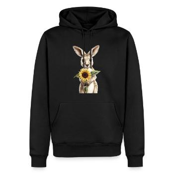 Pinguin - Männer Premium Bio Hoodie - Schwarz - Vorne - Nico (187cm)