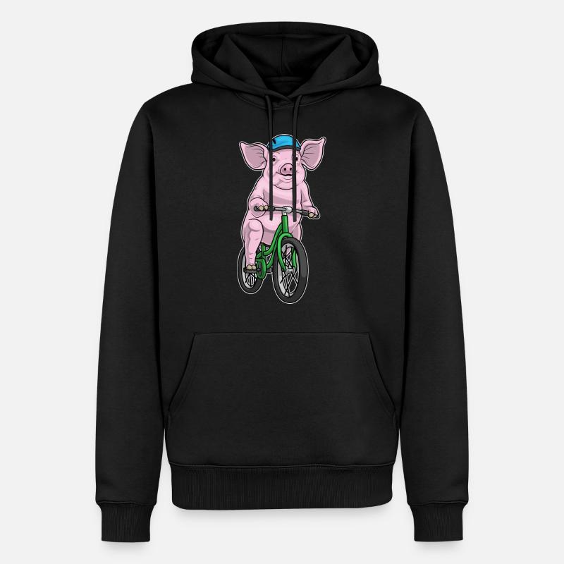 Vélo cochon - Sweat à capuche Premium bio Homme - noir