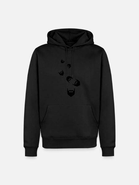 Bart symbol - Männer Premium Bio Hoodie - Schwarz