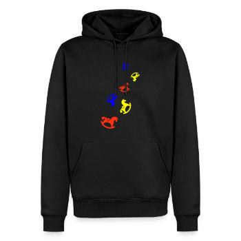Schauckelpferd Spielzeug Baby - Männer Premium Bio Hoodie - Schwarz - Vorne - Nico (187cm)