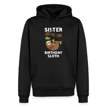 Geburtstag Schwester Bruder Geschenk - Männer Premium Bio Hoodie - Schwarz - Vorne - Nico (187cm)