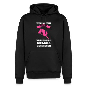 Hobby Horsing Pferd Steckenpferd Geschenk - Männer Premium Bio Hoodie - Schwarz - Vorne - Nico (187cm)