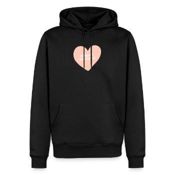 Forgive yourself - Männer Premium Bio Hoodie - Schwarz - Vorne - Nico (187cm)