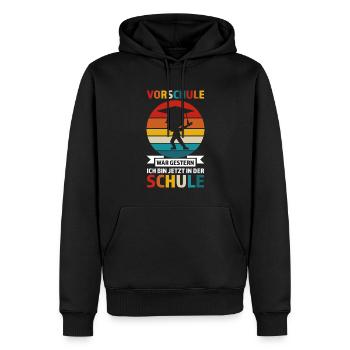 Schulkind Anfang Schulstart Geschenk - Männer Premium Bio Hoodie - Schwarz - Vorne - Nico (187cm)