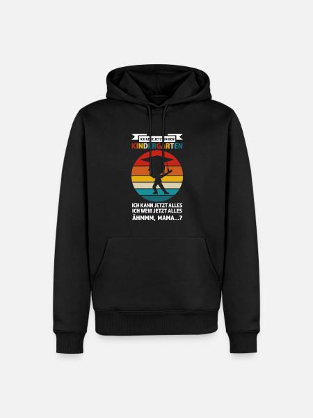 Kindergarten Anfang Kita-Kind Geschenk - Männer Premium Bio Hoodie - Schwarz