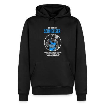Schweißer Beruf Schweißerei Geschenk - Männer Premium Bio Hoodie - Schwarz - Vorne - Nico (187cm)