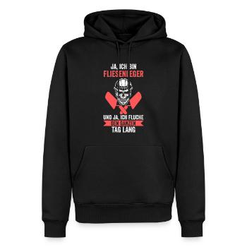 Fliesenleger Beruf Plattenleger Geschenk - Männer Premium Bio Hoodie - Schwarz - Vorne - Nico (187cm)