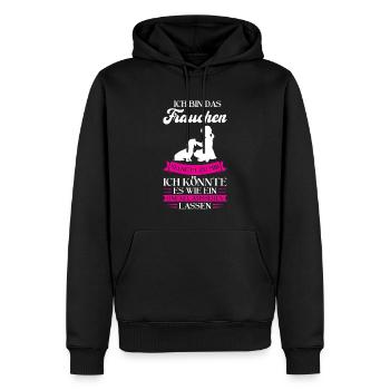 Dackel Hund Dachshunde Geschenk - Männer Premium Bio Hoodie - Schwarz - Vorne - Nico (187cm)