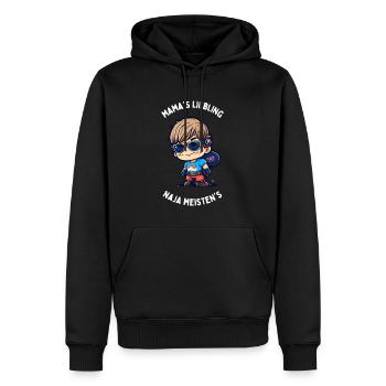 Mamas Liebling, naja meisten's - Männer Premium Bio Hoodie - Schwarz - Vorne - Nico (187cm)
