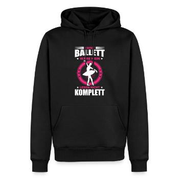 Ohne Ballett wäre Mein Leben Nicht Komplett - Männer Premium Bio Hoodie - Schwarz - Vorne - Nico (187cm)