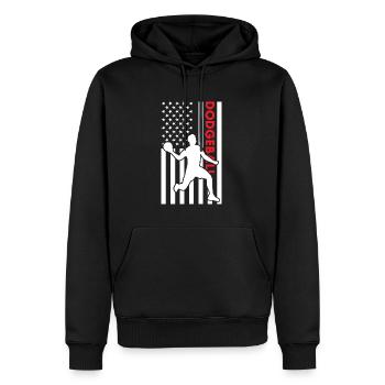 Ballon chasseur Sport Us Flag - Sweat à capuche Premium bio Homme - noir - Devant - Nico (187cm)