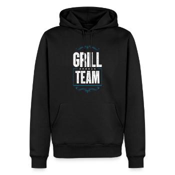 Grill Team - Männer Premium Bio Hoodie - Schwarz - Vorne - Nico (187cm)