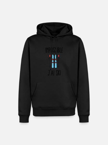 Impossible j'ai ski - Sweat à capuche Premium bio Homme - 