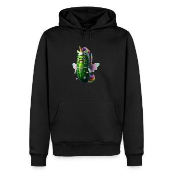 Angry Gurkicorn - Männer Premium Bio Hoodie - Schwarz - Vorne - Nico (187cm)