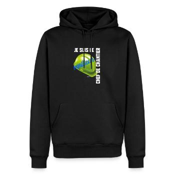 Je suis le meilleur chef de chantier - Sweat à capuche Premium bio Homme - noir - Devant - Nico (187cm)