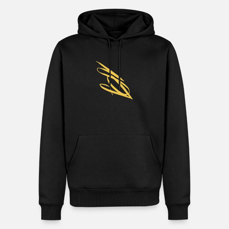 Der goldene S - Männer Premium Bio Hoodie - Schwarz