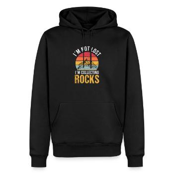Gology Gologist Felsen Vintage Mineralien Sprüche - Männer Premium Bio Hoodie - Schwarz - Vorne - Nico (187cm)