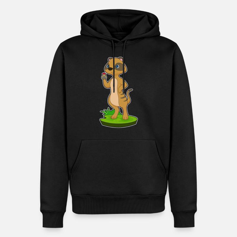 Bague suricate - Sweat à capuche Premium bio Homme - noir