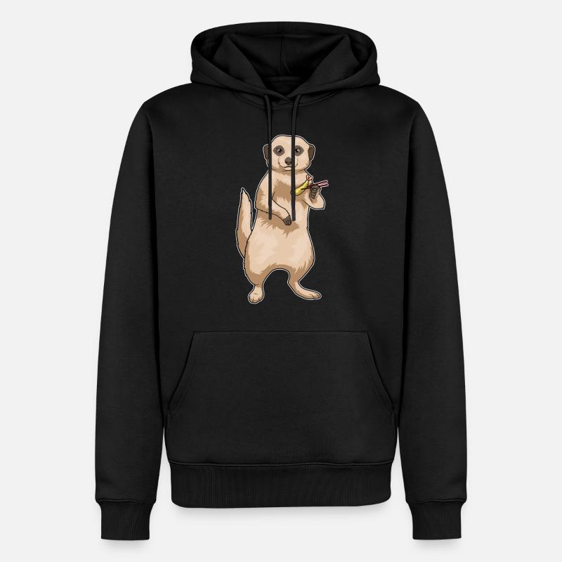 Suricate Poisson Tempura - Sweat à capuche Premium bio Homme - noir